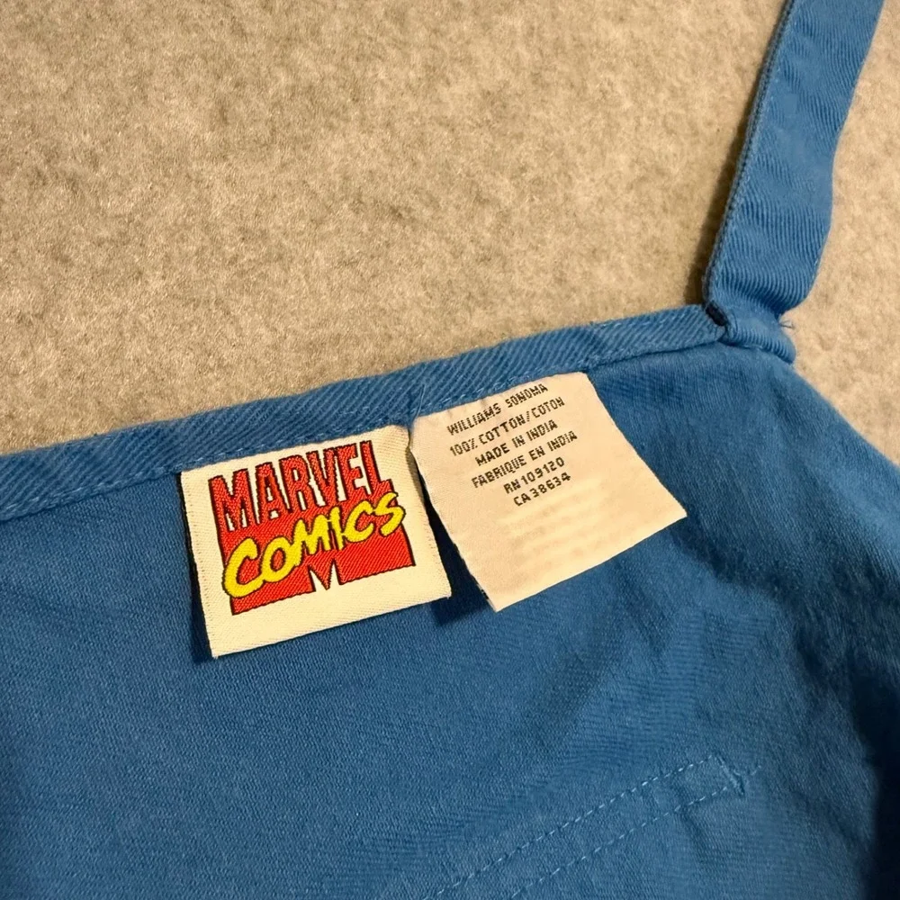Williams-Sonoma Marvel Captain America Kids Blue Cotton Cooking Baking Apron